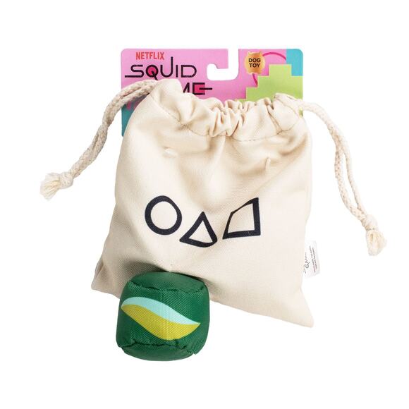 Squid Game 3 Pack of Marble Game Dog Toys Squeaky Plush Toss Shake - Picture 2 of 3